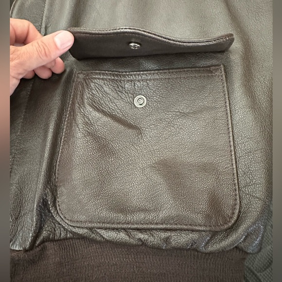 VTG Cooper Type A-2 Flight Pilot Jacket Large 44R US Air Force 100% Goatskin EUC - Picture 11 of 15